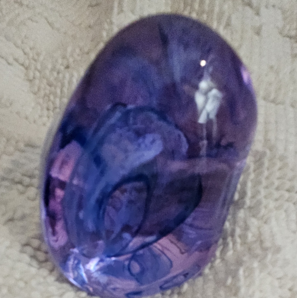 Purple and Pink Swirl Glass Paperweight